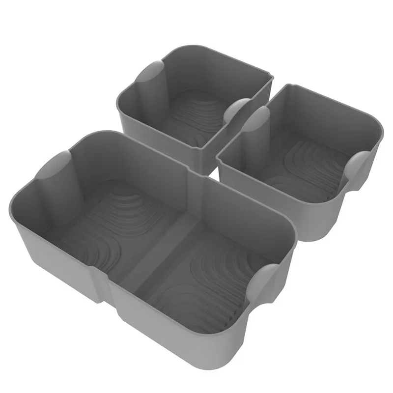 HYRI 2 In 1 Air Fryer Basket For Af500 Oven Safe Food Grade Silicone Reusable Silicone cake Air Fryer Pot Container Liner Tray