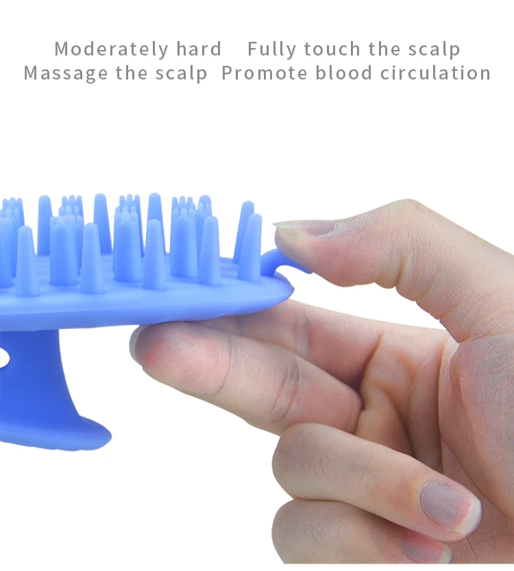 Hot Sale Hair Scalp Comb Shampoo Brush Soft Silicone Scalp Massage Shampoo Hair Brush