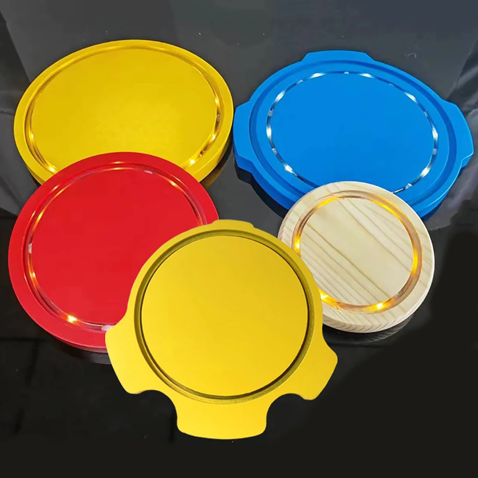 wholesale high quality transparent large decorative jewelry flower christmas led wooden base cloche bell glass display dome