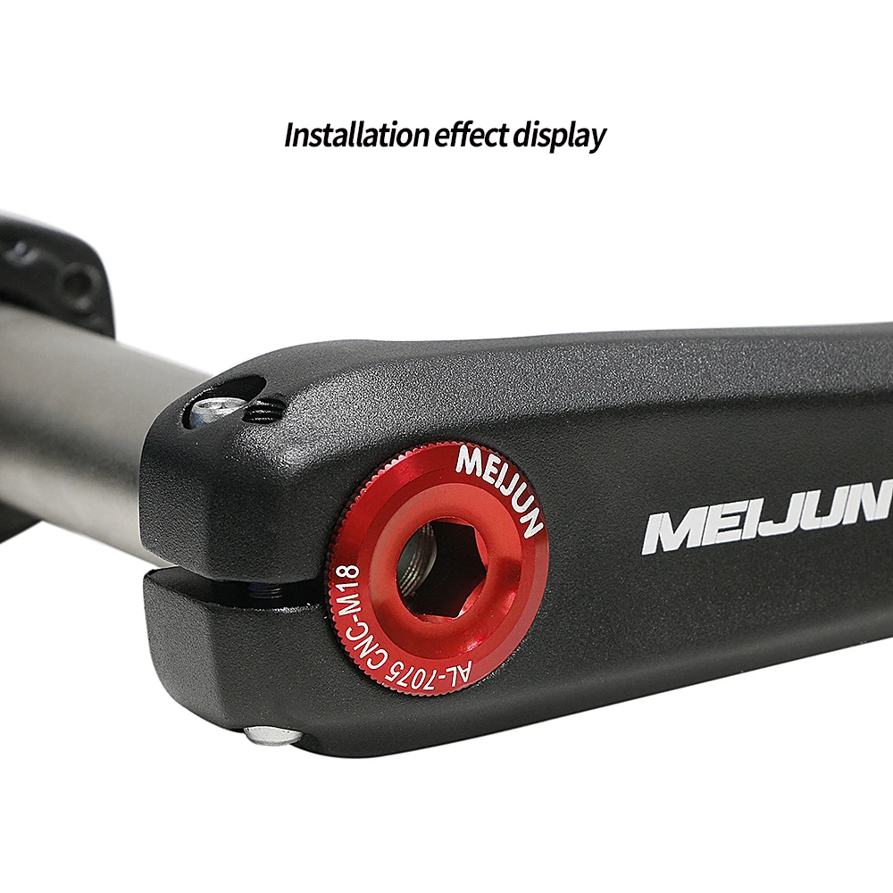 1PCS 18mm 20mm Mountain Bike Aluminum Alloy CNC Screw Crank Cover Hollow One Crankset BB Bottom Shaft Decorative Cover