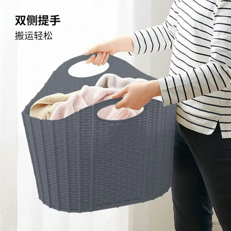 Hot Sell Folding Plastic Laundry Hamper Basket