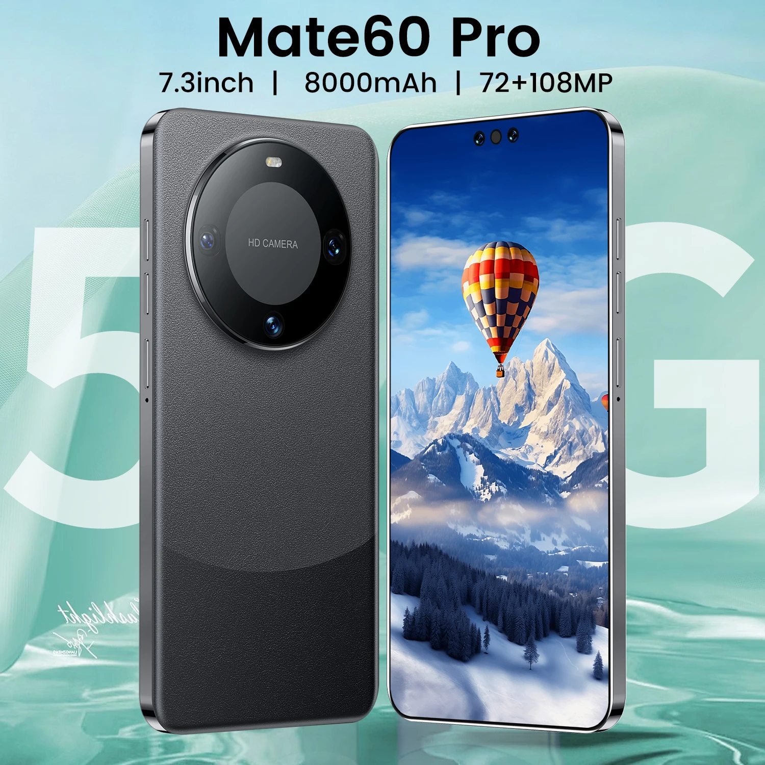 2023 Hot Selling Mate 60 Pro+ Mate 50 12gb+512gb 7.3 Inch Full Display Android 10.0 Mobile Cell Smart Phone