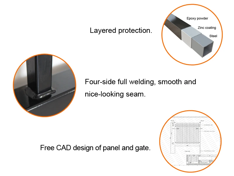 6 ft top spear metal fence panels