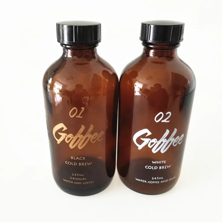 8 oz 16 oz Cold Brew Coffee Syrup Glass Bottles