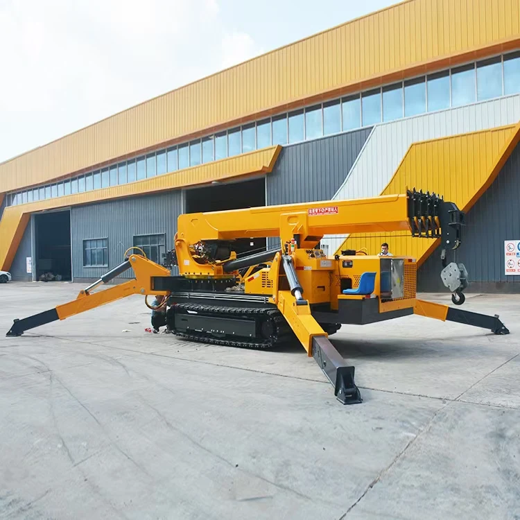 P-253 8 ton spider crane 5 tons 35 meter lifting long reach remote controle spider crane fly jib CE
