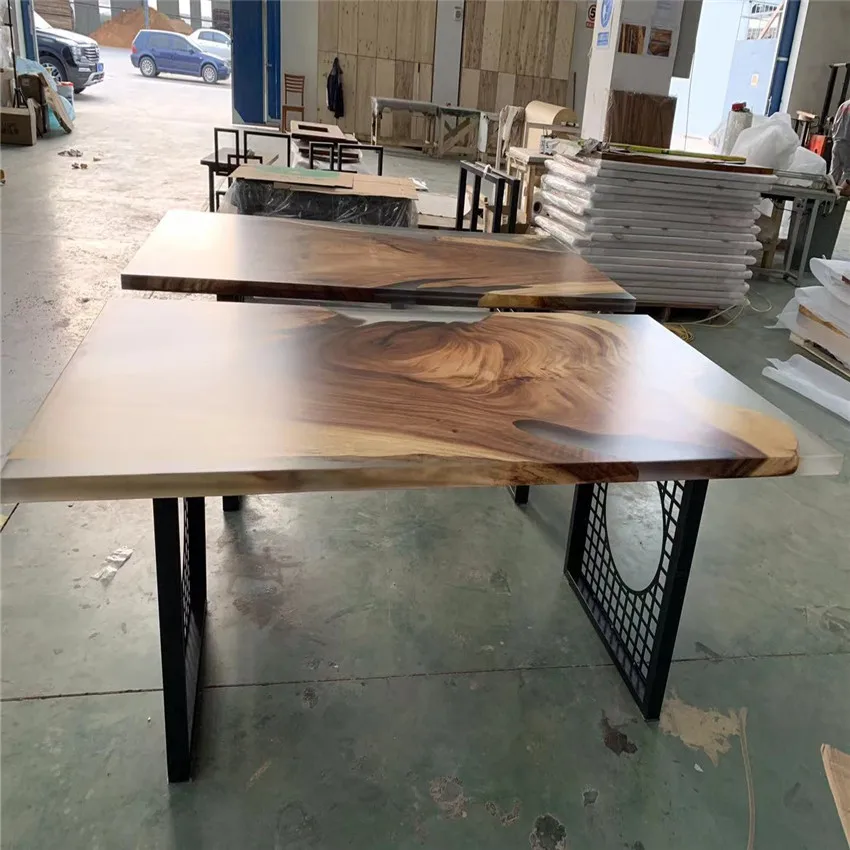 Dining Room Set Specific Use and Wood Material modern furniture solid wood resin dining table set with 8 chairs