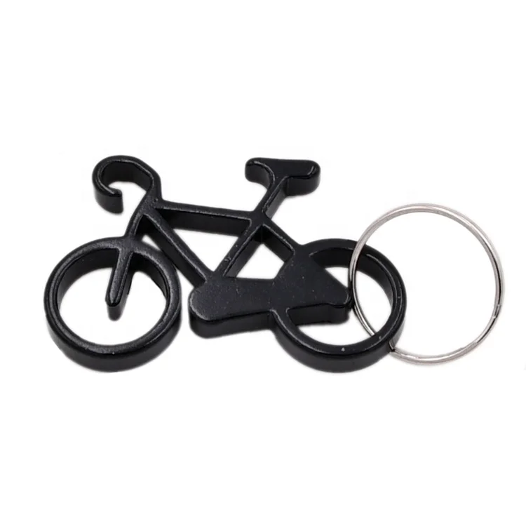 Factory wholesale promotional 6 cm mini aluminum bicycle bottle opener key chain