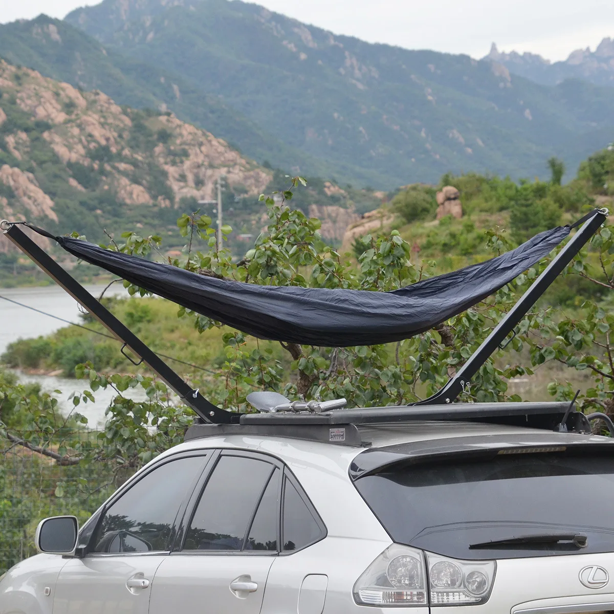 Portable Nylon Outdoor Camping Portable 2 Person Car Hitch Mounted Hanging Hammock Chair