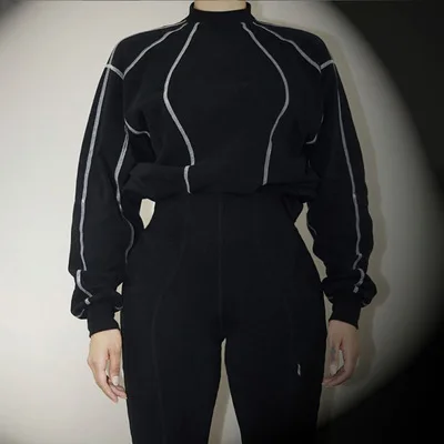 
2021 New Autumn Solid Women Long Sleeve Turtleneck Top Fashion Ladies Line Loose Thick Pullover 