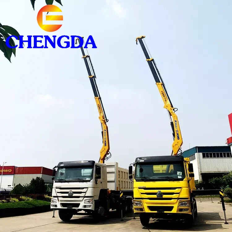 Sinotruck 6X4 371HP HOWO Tipper Dump Truck With Crane