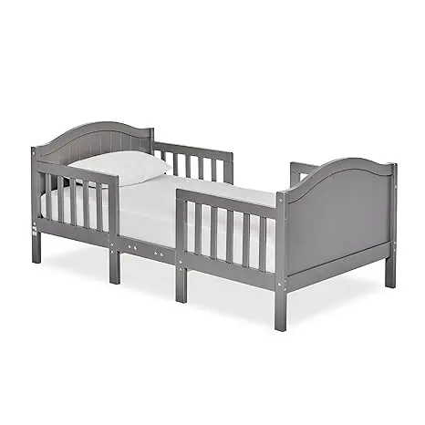 Pinewood 3-in-1 Convertible Toddler Bed Steel Grey EN71Certified ROHS Certified Low Floor Design Non-Toxic