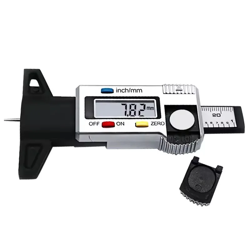 Hot Sale Car Tyre Thickness Gauges Tread Brake Pad Wear Detection Meter Measurer Tool LCD Display Digital Tire Tread Depth Gauge