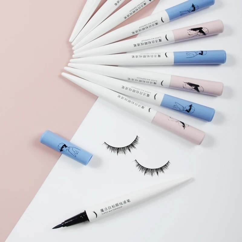 Wholesale High Quality Waterbased Longlasting Private Brand Neon Face Paint Makeup Pastel Colorful Kajal Eyeliner eyelash Set