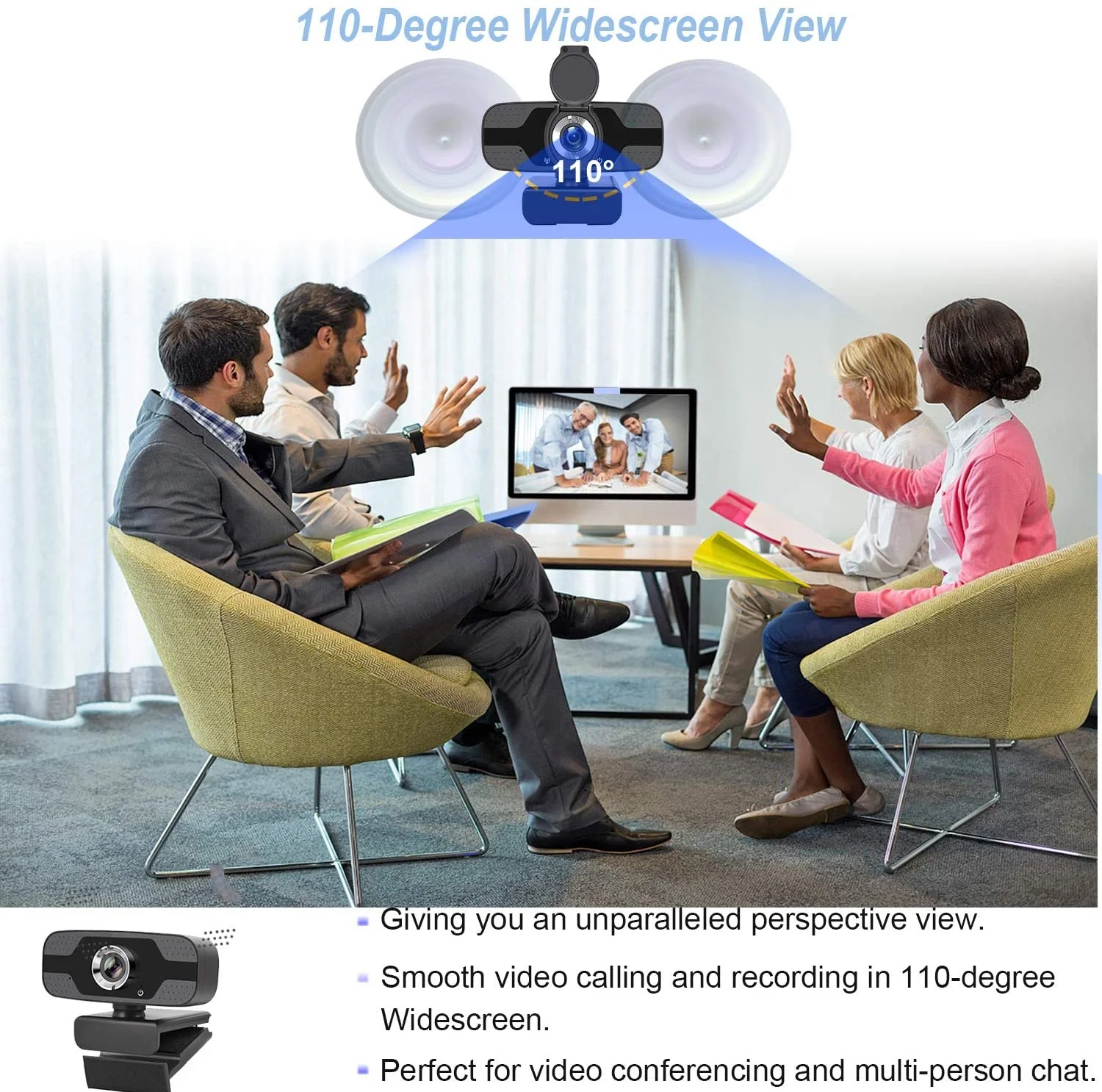  USB-веб-камера 1080P с микрофоном для ПК Windows Mac OS ноутбука настольного компьютера прямой трансляции видеозвонков конференций и т. д.