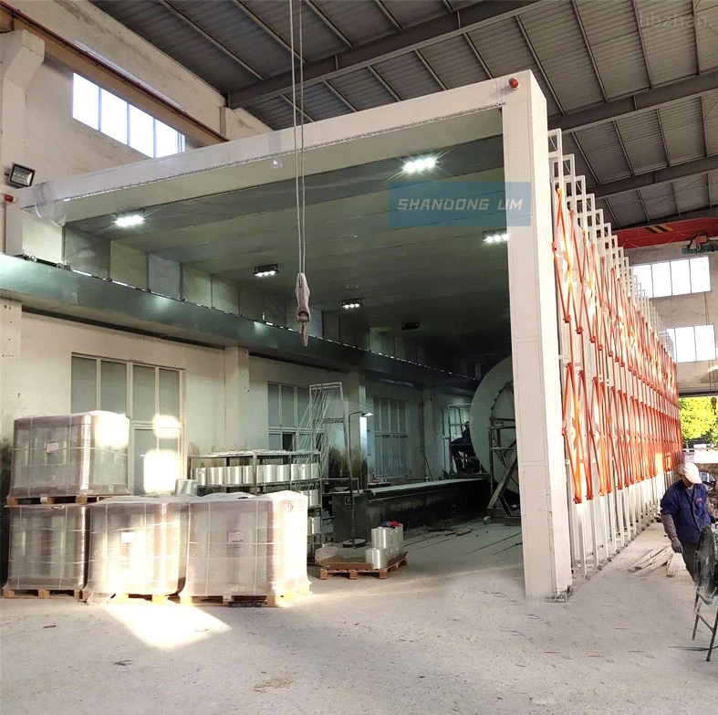 Mobile collapsible retractable spray paint booth customized industrial large telescopic paint