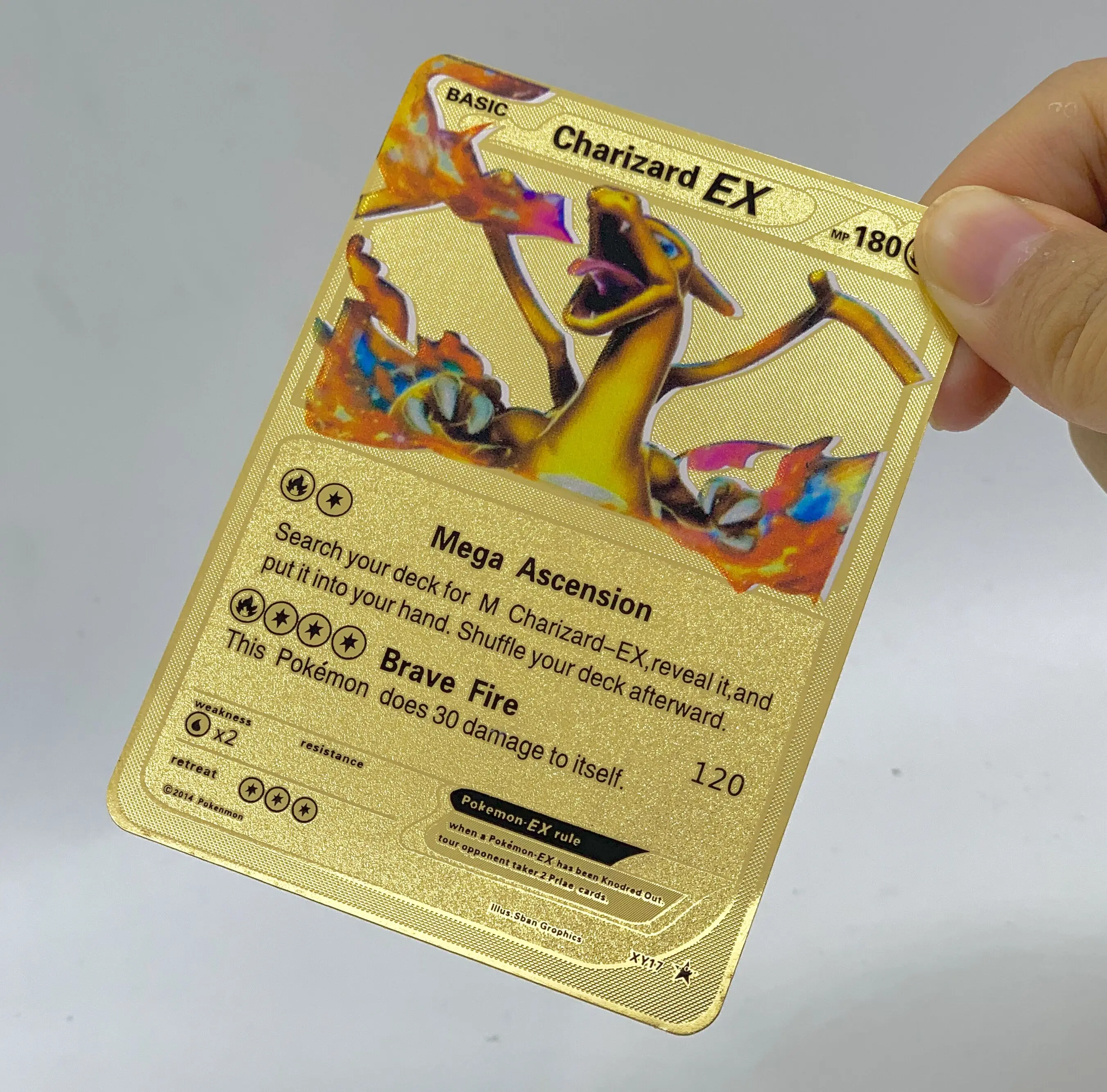  Новейшая английская версия 2020 металлические карты Pokemon! Pokemon MEGA EX карточная игра