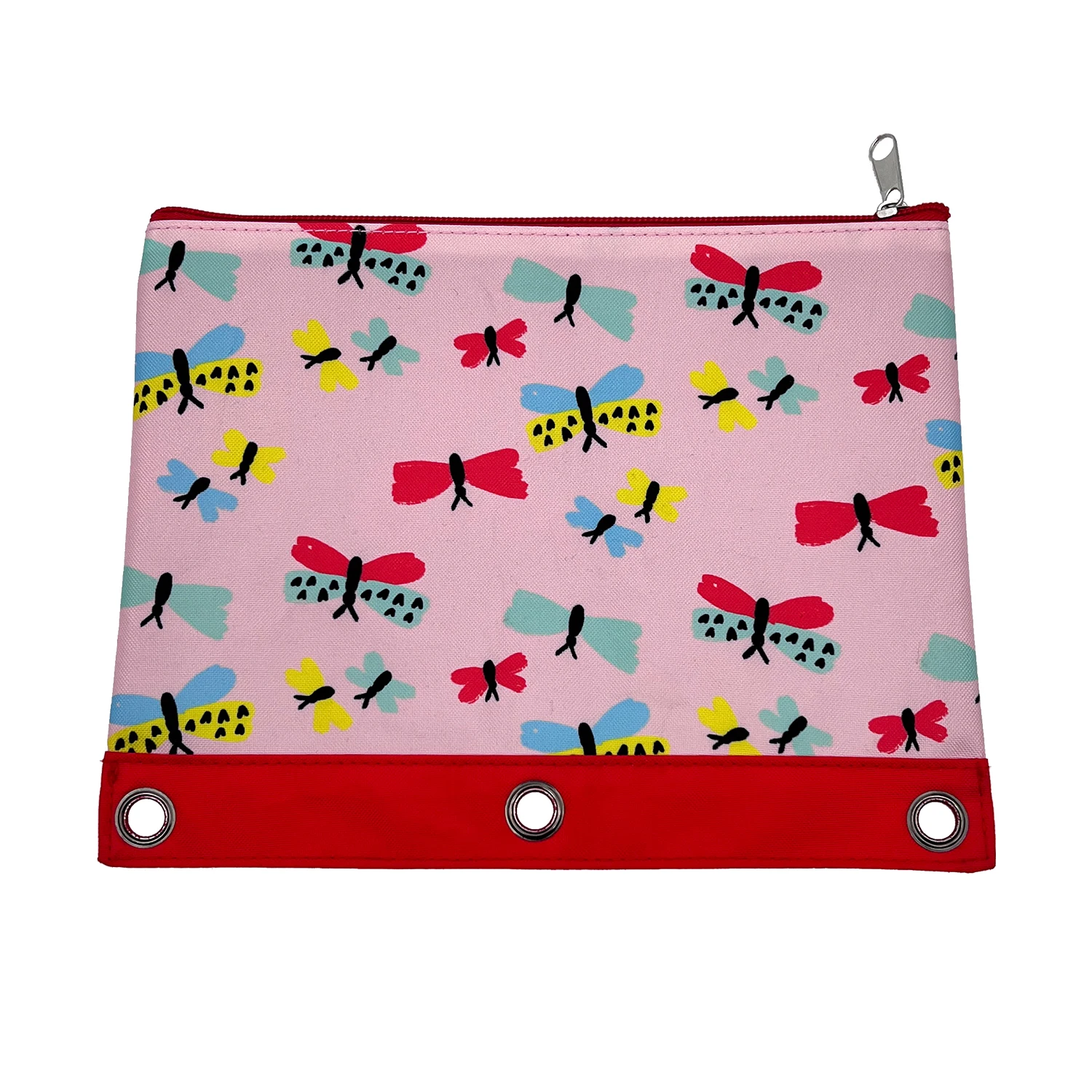 Full Color Printed 420D 3 Ring Binder Cartoon Cute School Pencil bag Color Pencil Case custom Pen Case