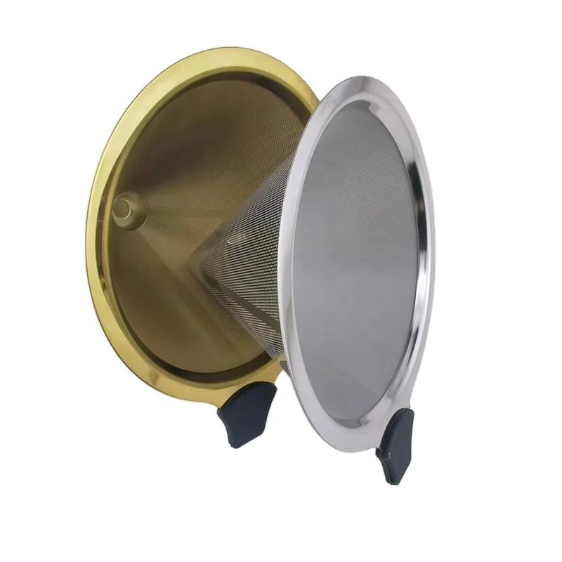 Stainless Steel Coffee Filter drip basket with Cup Stand