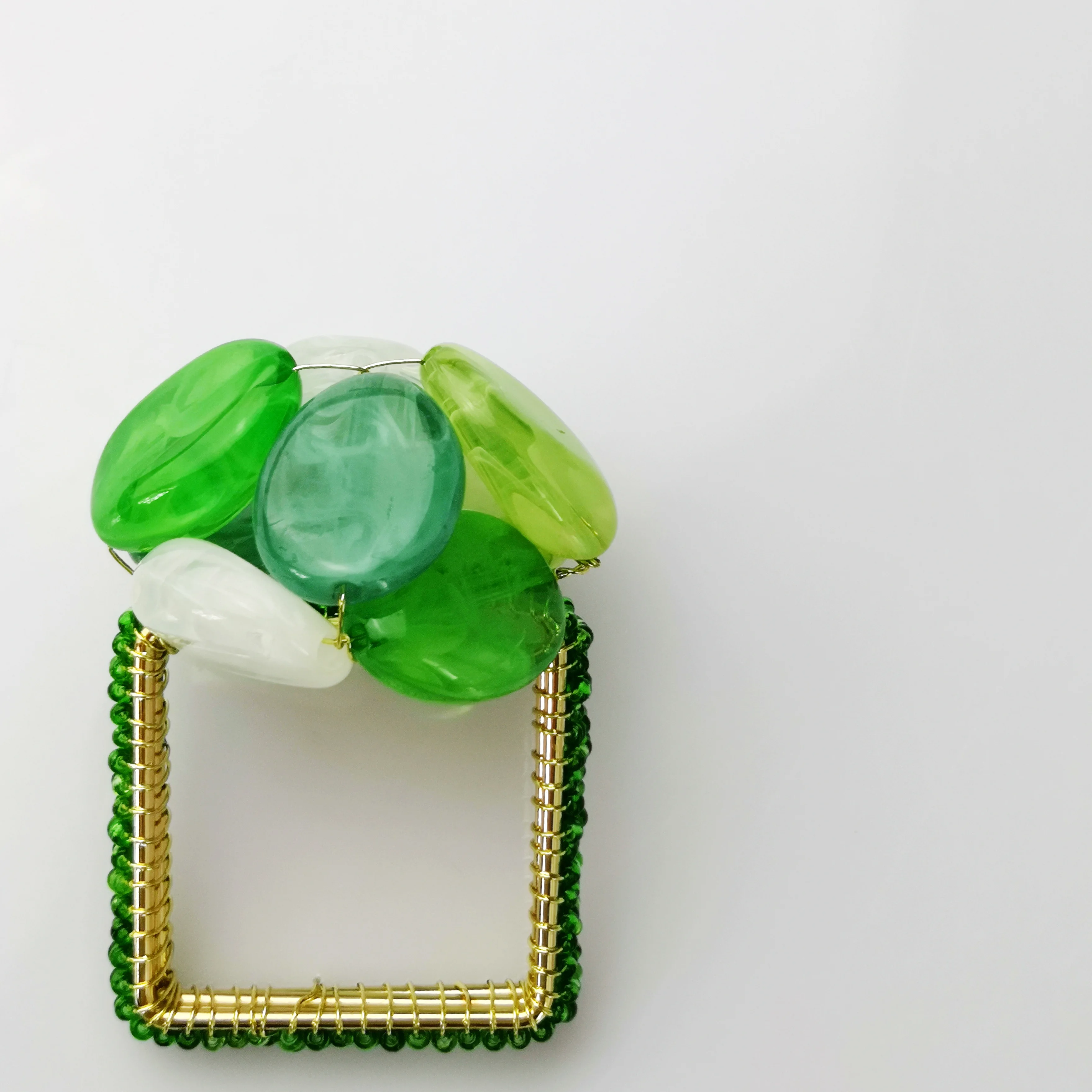 acrylic stone wedding decoration colorful napkin ring