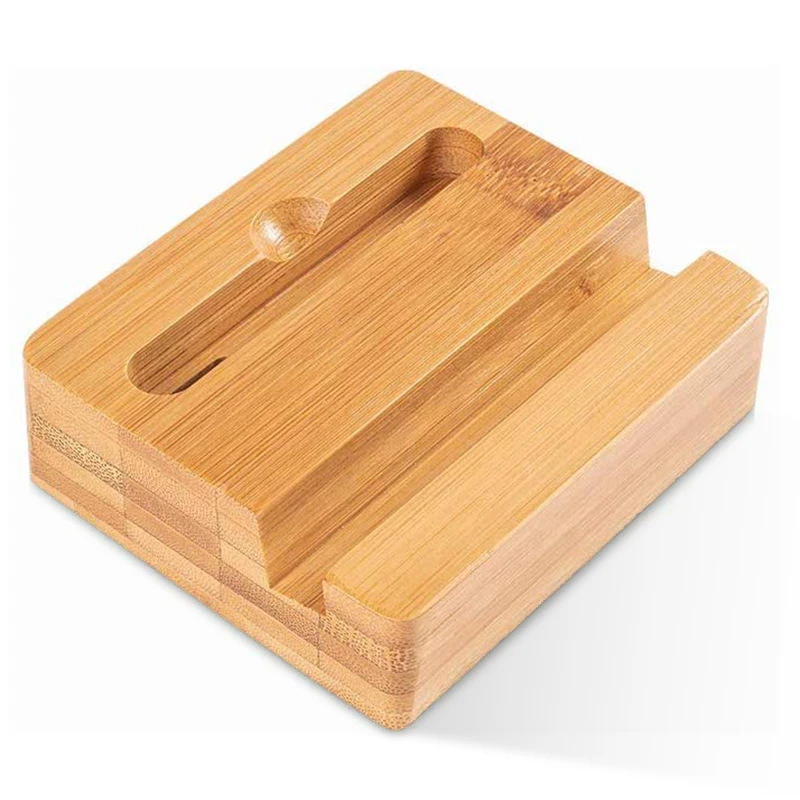 Wholesale Cheap Bamboo Cell Phone Holder with Sound Amplifier for Desk