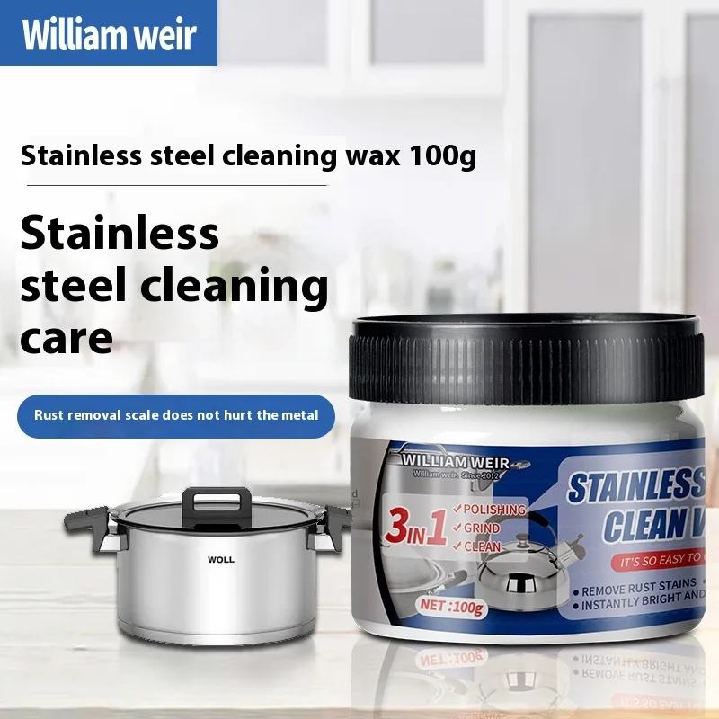 Multi-Functional Stainless Steel Cleaning Wax Decontamination Pot Bottom Black Scale Remover Rust Metal Polishing Abrasive Oil
