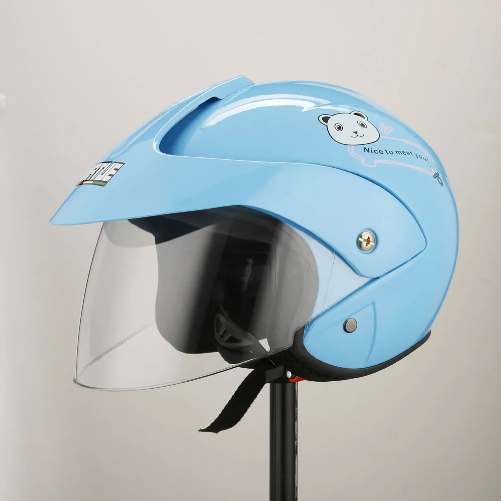 Лидер продаж, винтажный электрический скутер в стиле ретро, шлем на пол лица для мотоциклистов