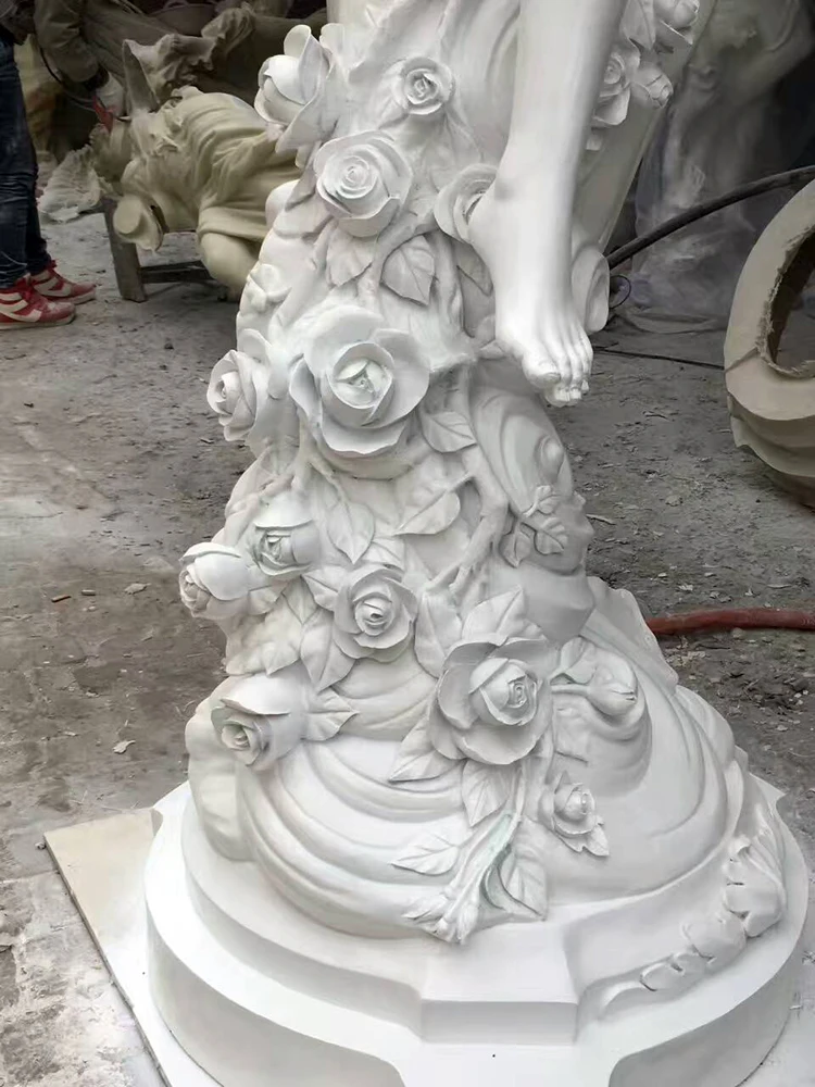 White Life-size Resin Greek love Angel Statues Fiberglass Sculpture for Sale