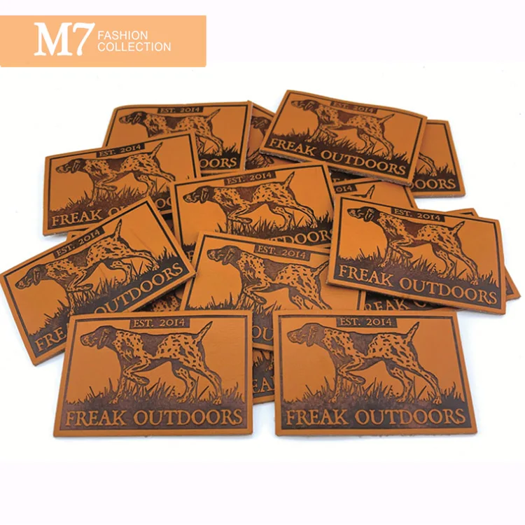 ZM148 Factory Direct Best Selling Pu Leather Label Customized Leather  Embossed  Leather Trademark