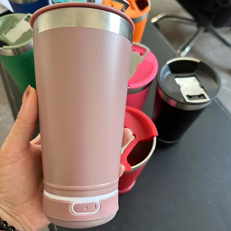 Usb Charging wireless Cup Intelligent vacuum Tumbler Waterproof Cup Stainless Steel Audio Insulation Cup