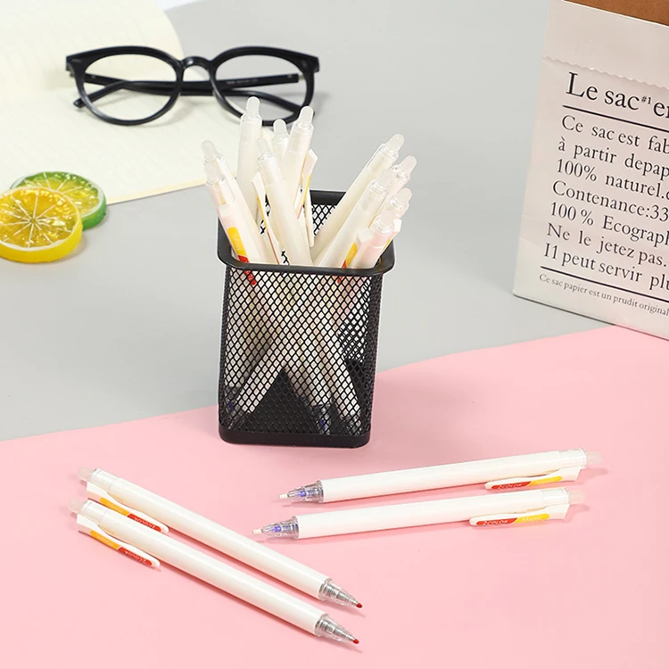 Promotional Stationery Custom Plastic Morandi Erase Gel Pen Wholesale Blue Black Pen Heat Erasable Pen