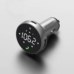 Bluetooth FM Transmitter Audio Aux Modulator Dual USB Type C Fast Car Charger BT 5.0 Handsfree Call Car Kit Car Radio MP3 Player