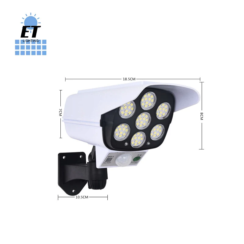 Camera style solar lights IP67 Waterproof Lamp Spotlight Emergency Lights Outdoor Garden LED Refletor ABS