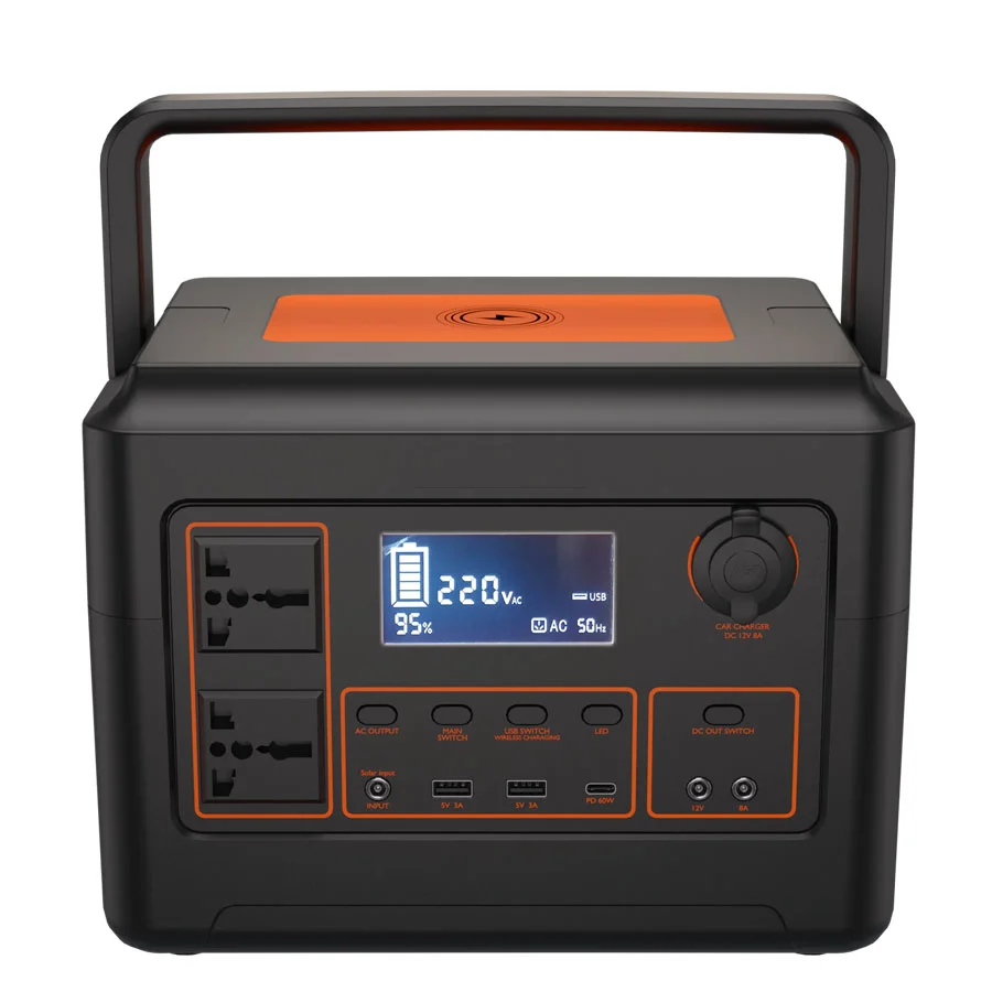 J 600W-1200W Lithium Iron Phosphate Energy Storage Power Supply System Wall-Mounted CAN Communication Port Hybrid IP65 Home Use