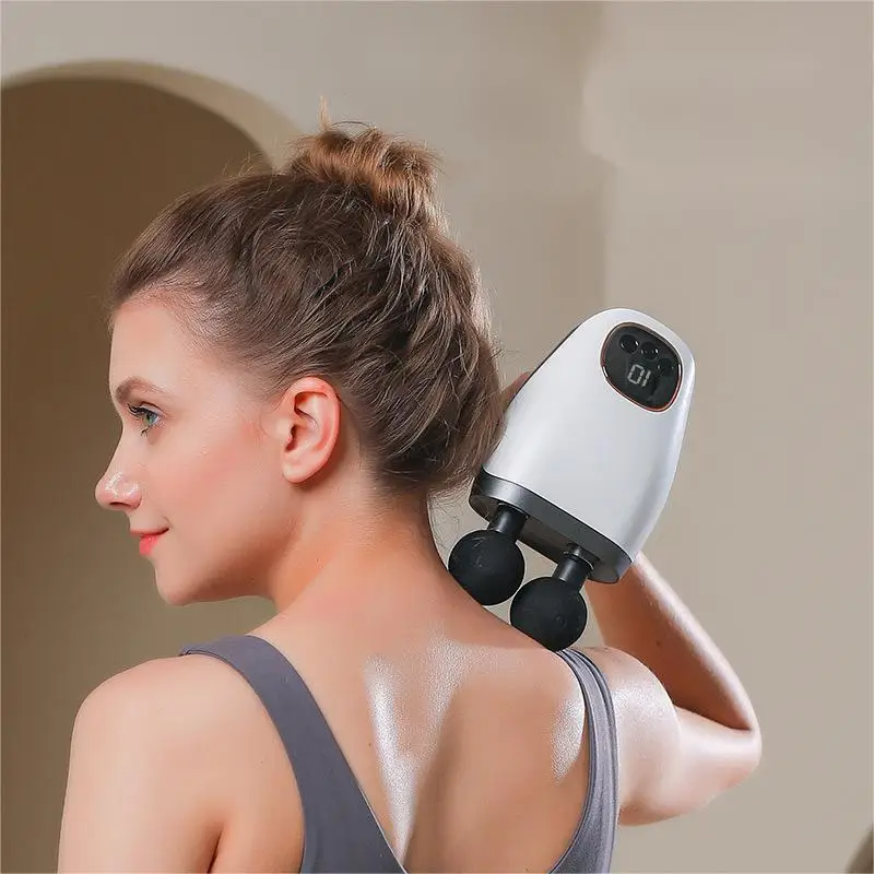 New Arrival Dual Heads Massage Gun Professinal Fascia Gun Electric Massage Machine for Pain Relieve Body Exercise