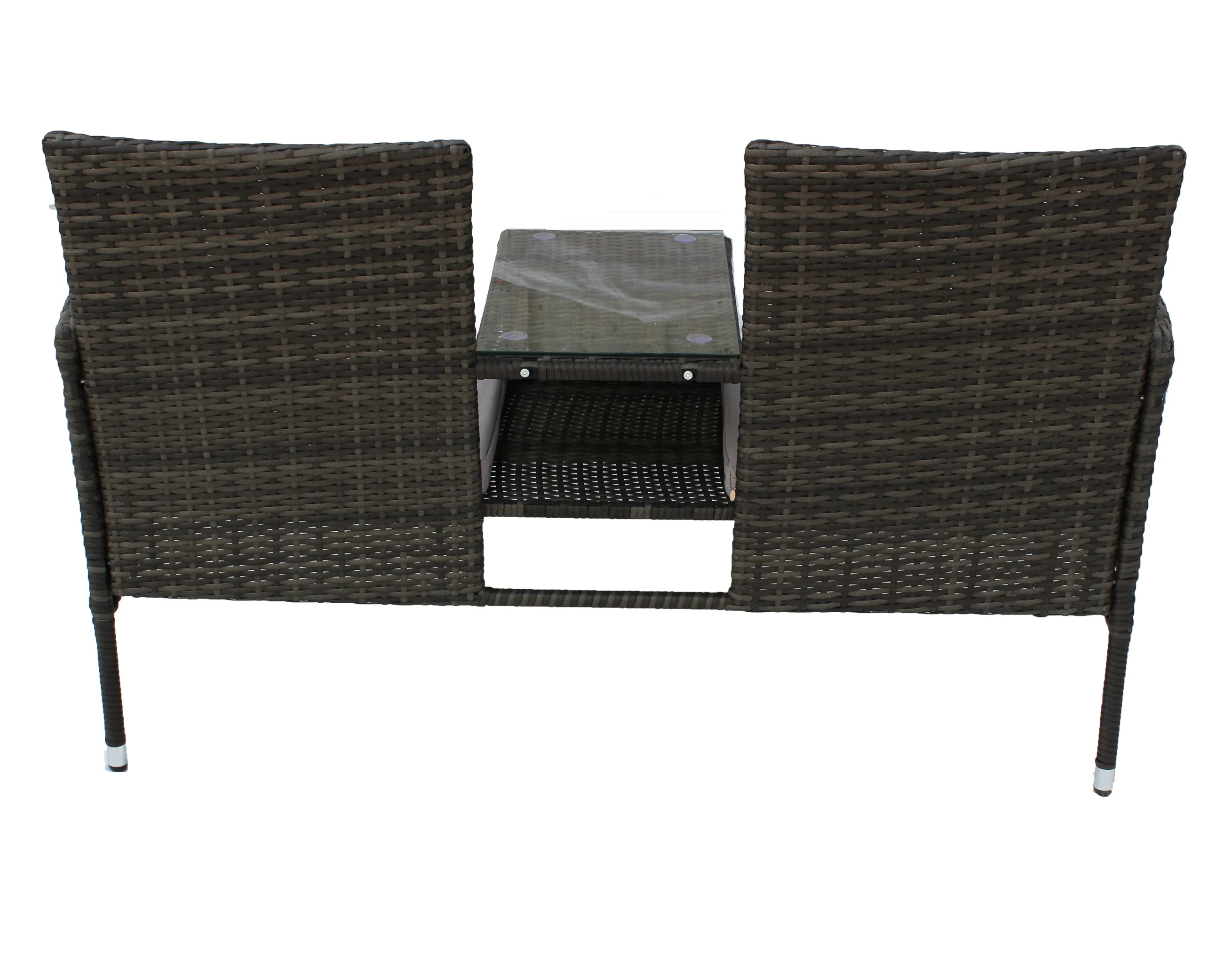 Garden furniture set techno rattan GARDEN ARMCHAIR SET black 3 pcs