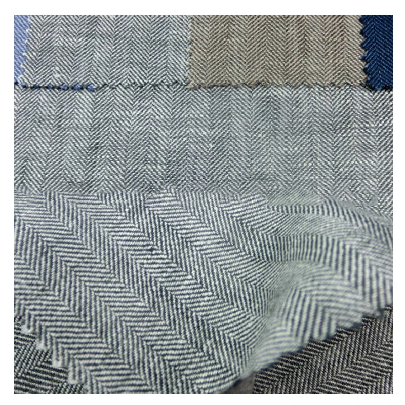 China specializing in the production of 100% linen herringbone twill fabric