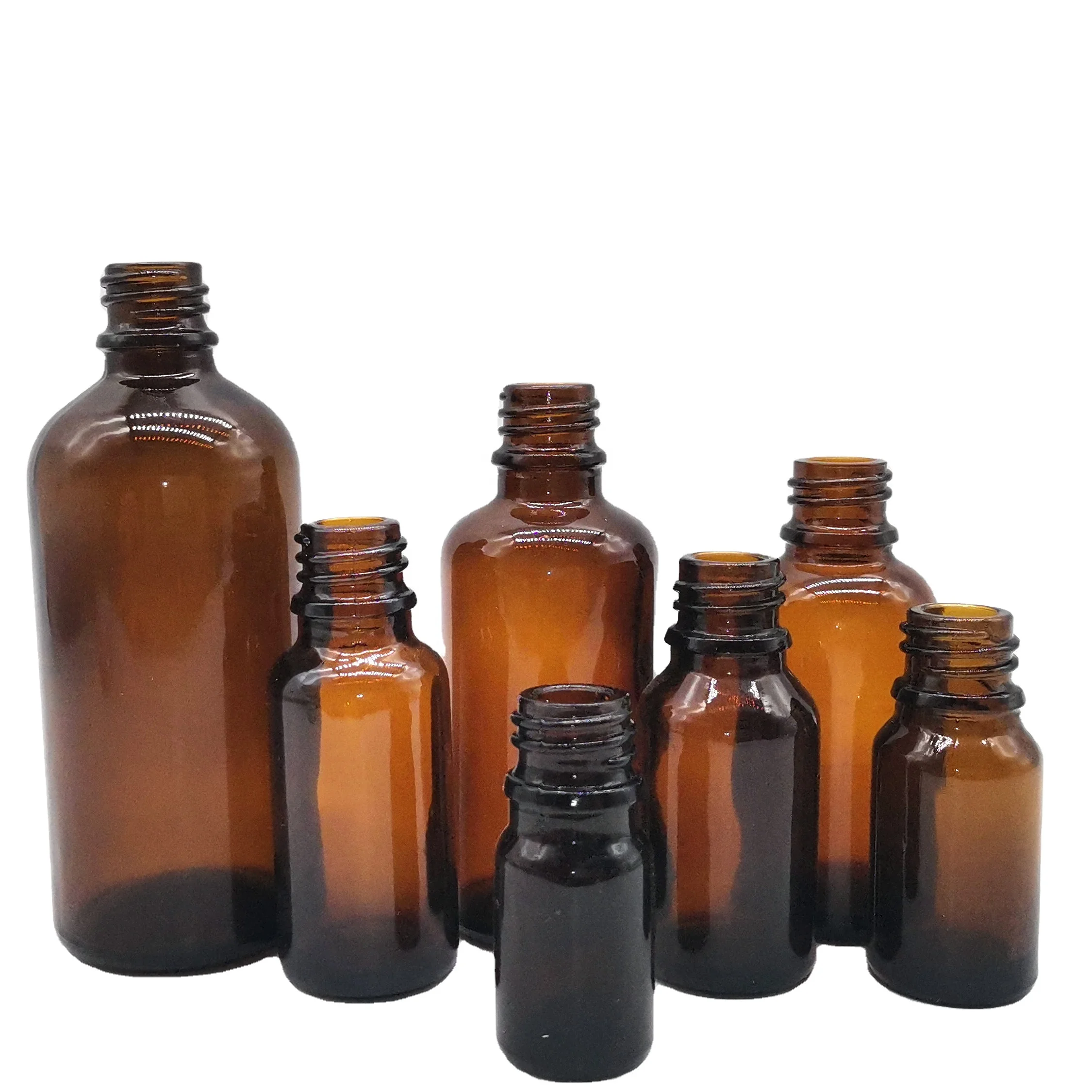 Factory Direct Sale wholesale high quality  5ml 10ml 15ml 20ml 30ml 50ml 100ml  amber essential oil glass bottle