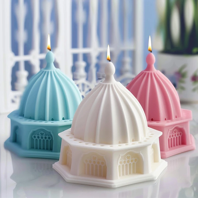 DUMO Customized Classical Architecture Candle Mold European style Castle DIY Handmade Gypsum Silicone Mold Candle