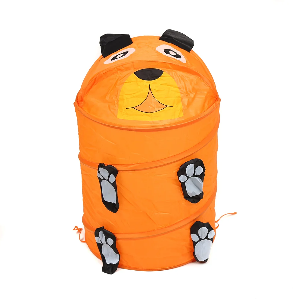 Hot Sale Polyester Collapsible pop up hamper laundry baskets Round Cartoon Laundry Hamper