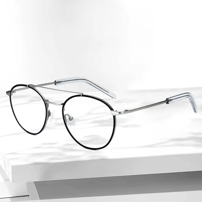Wenzhou Shenzhen Supplier High end flexible vintage round acetate titanium optical frame glasses