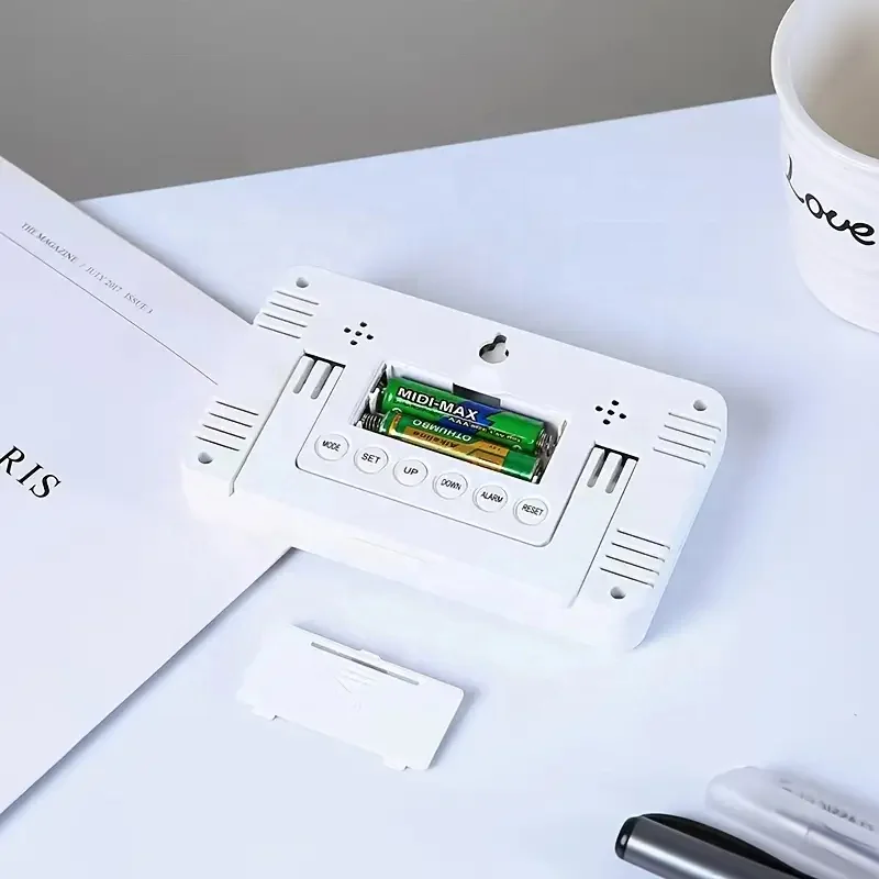 Desktop watch,clock electronic alarm digital large LCD display screen desktop watch clock data time calendar temperature, clock