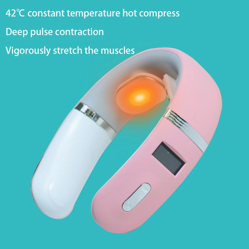 U Shape Without Remote Control Mini Electric Wireless Portable Pulse Vibrating Smart Neck Massager