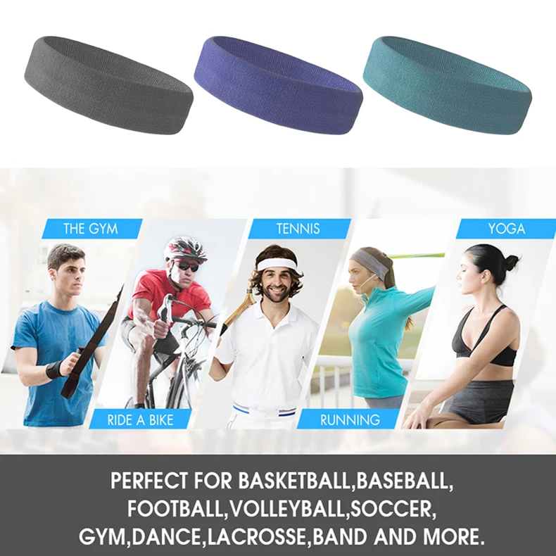 New Fashion Smooth Thin Home and Outdoor Athletic Nylon Sweatband Headband and Wristband