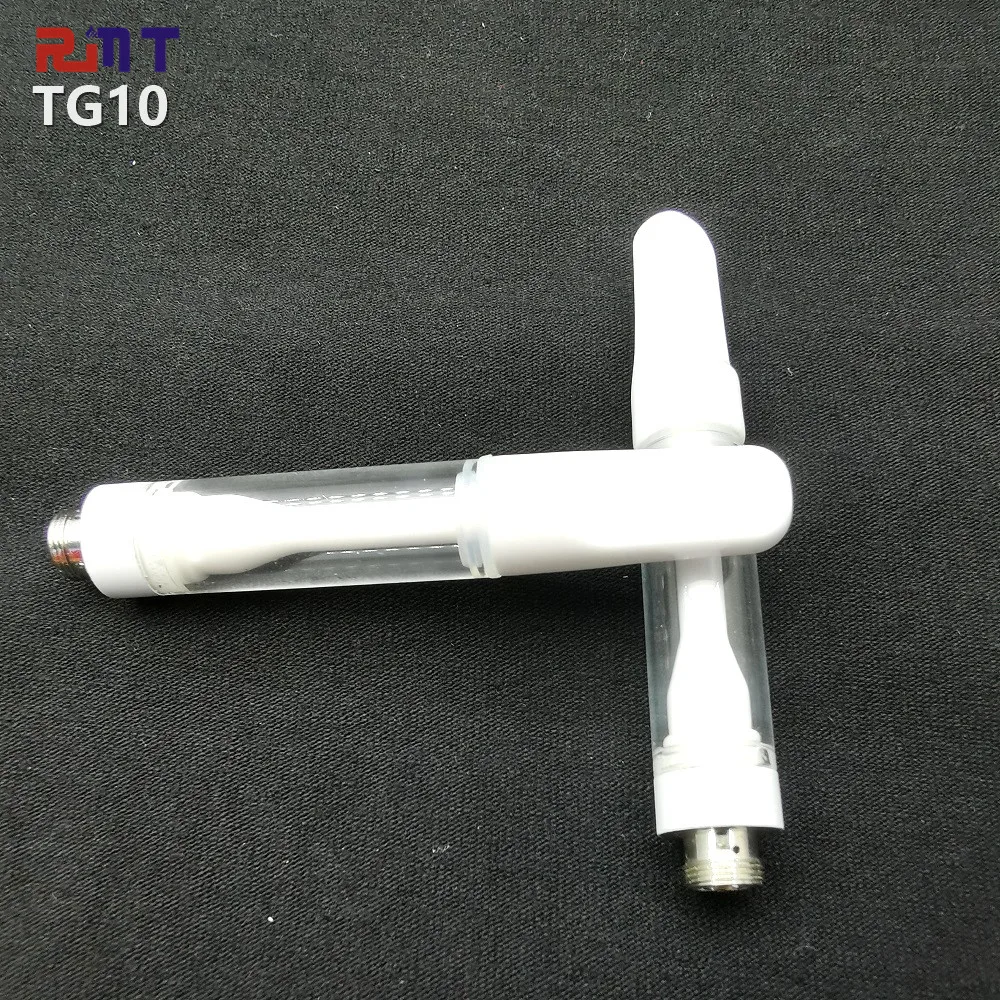 
Factory direct sales glass Tank 1ml capacity Vape Pen Cartridge Ceramic coil slim cbd cartridge 510 Thread TG10 Ceramic Carts 