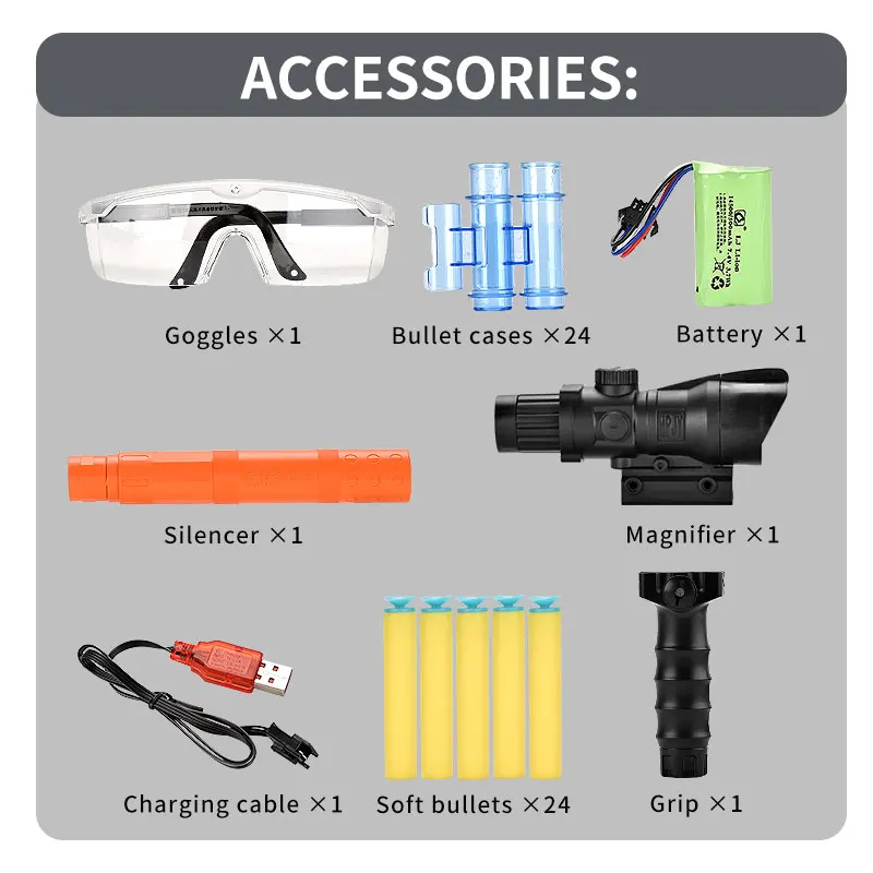 Electronic Toys Gun Shooting Play Air Blaster Soft Foam Bullet Dart Gun For Kids And Adults