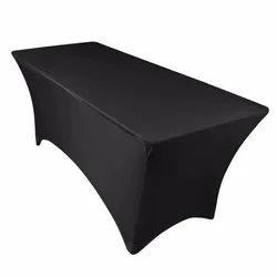Custom logo color large size solid color blank polyester washable table linen High quality tablecloths for home use