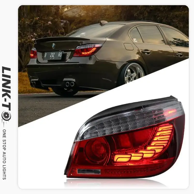 LINK-TO Suitable For BMW E60 5 Series 520i 523i 525i 528i 530i LED Dragon Scale Taillight 2008 To 2010 SN