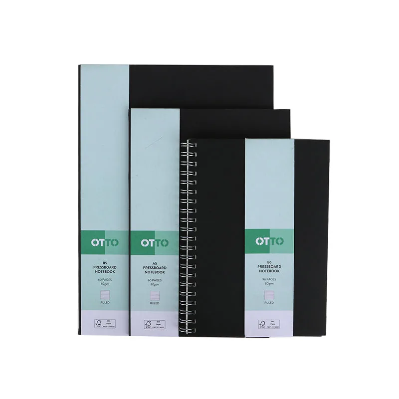 Promotional prices black paper notebook business notebook A5 / B5 planners and notebooks casebound