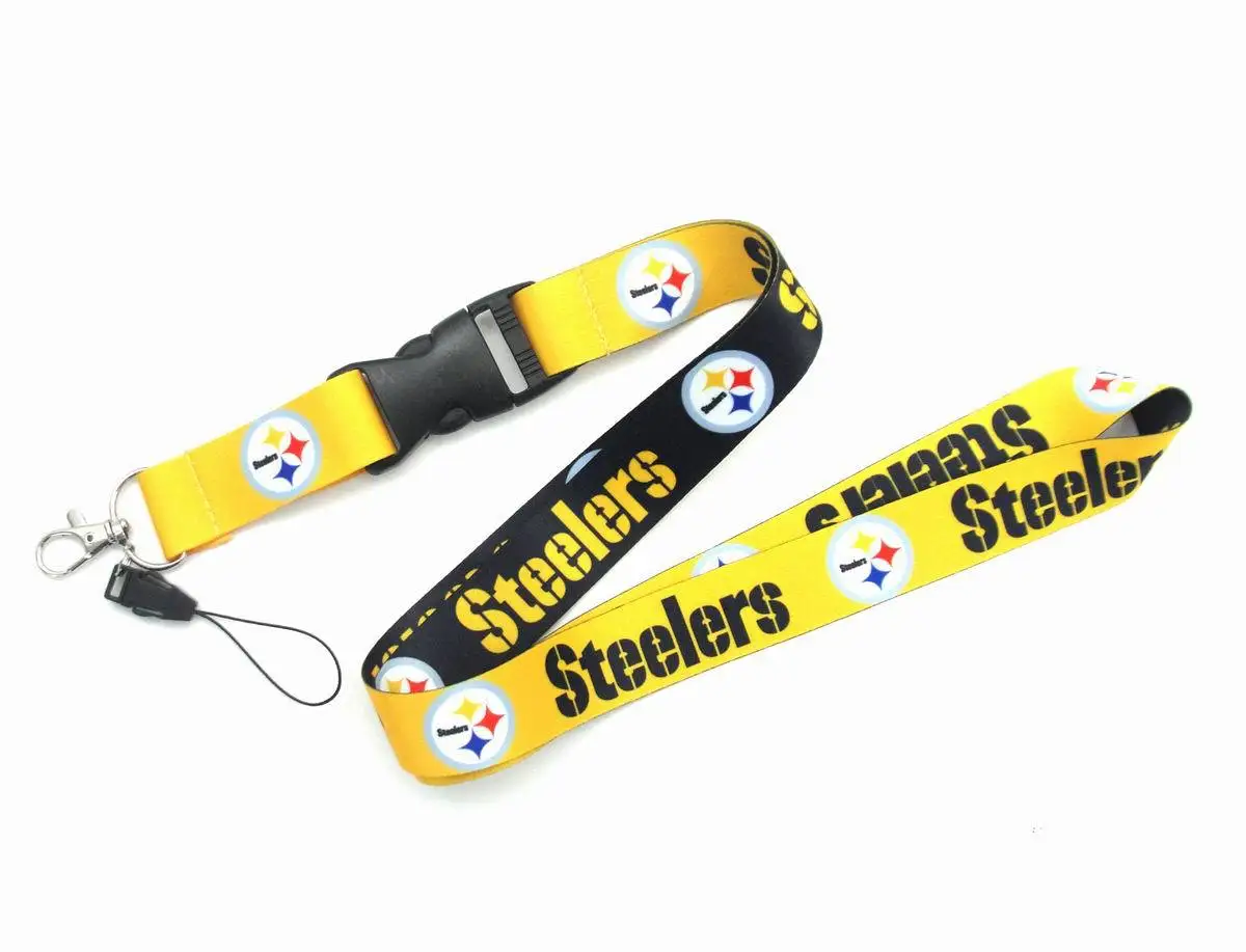 2022 Hot Sales NFLLs US Football Team Sports Fashionable Lanyard  All 32 Teams Silk Material Key Chains