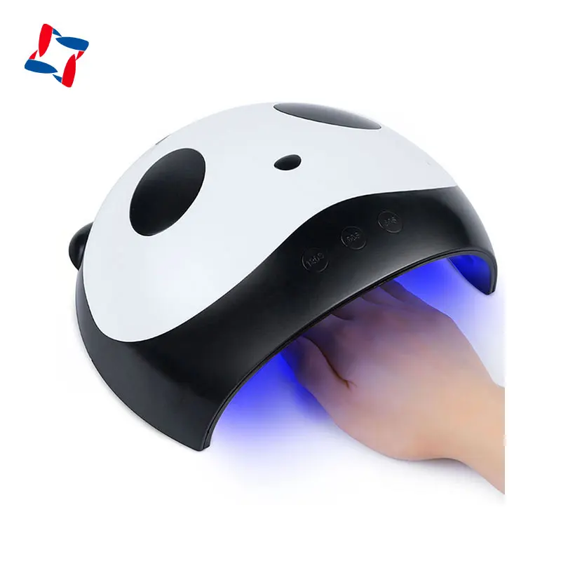 Аппарат для сушки ногтей в форме панды, 36 Вт, дисплей с 3 таймерами, профессиональная Светодиодная лампа для ногтей с 12 светодиодами